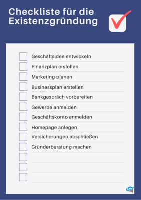 Checkliste für die Existenzgründung